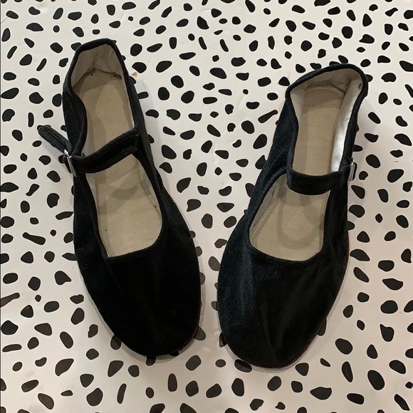 Urban Outfitters Shoes - Black Canvas MaryJane Flats